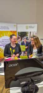 Vortragende vor Roll-Ups