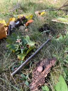 Naturmaterial auf der Wiese
